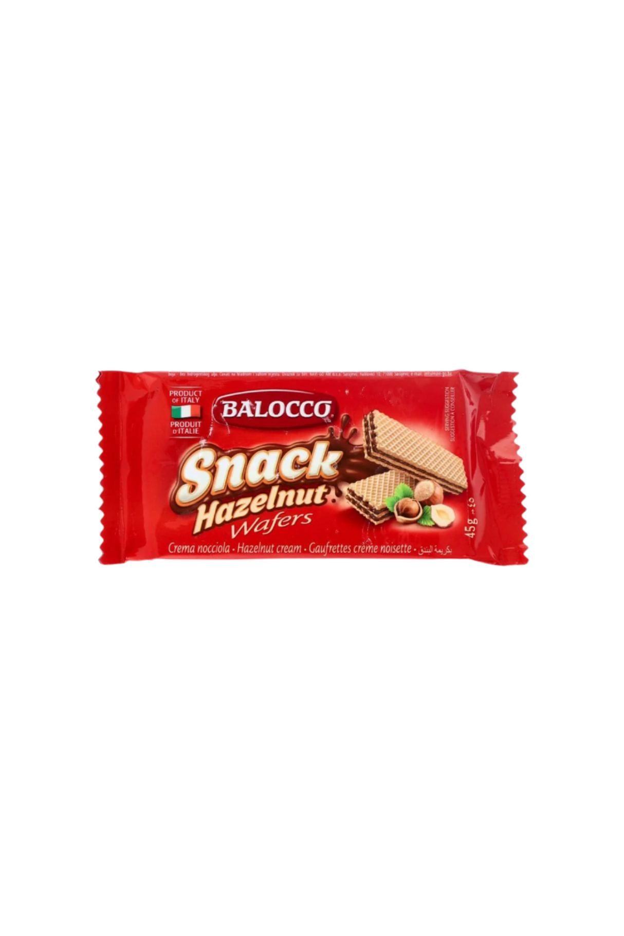 balocco  wafers snack hazelnut 45g