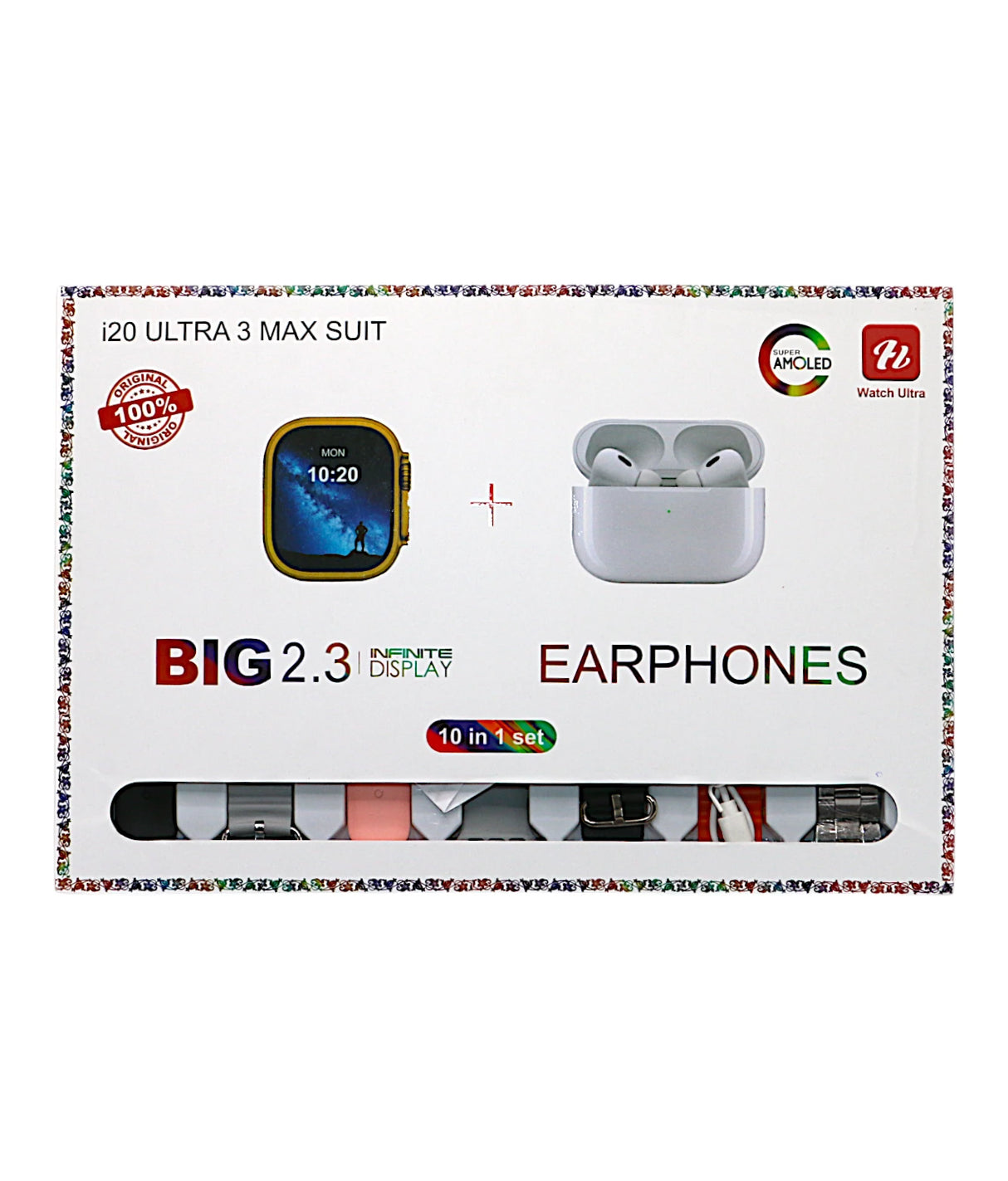 smart watch i20 ultra 3 max suit 10 in 1
