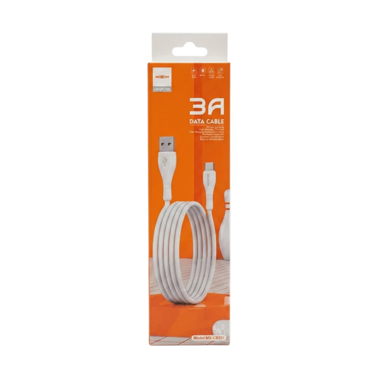 moxom type c charging cable 3a 1m china cb331