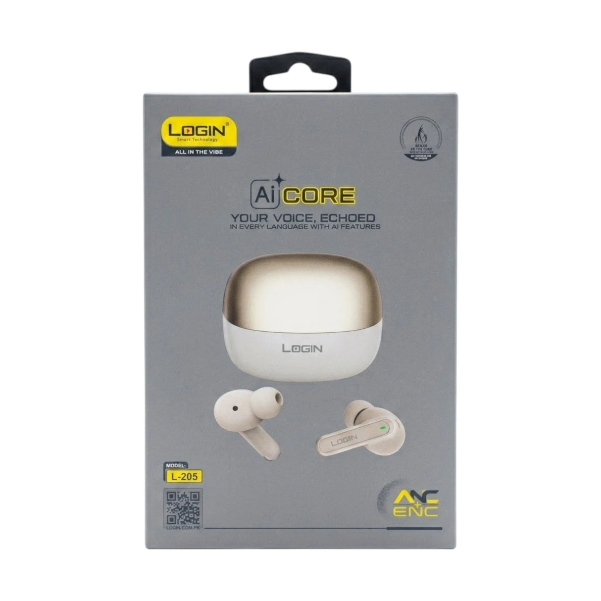 login airpods l-205 anc+enc