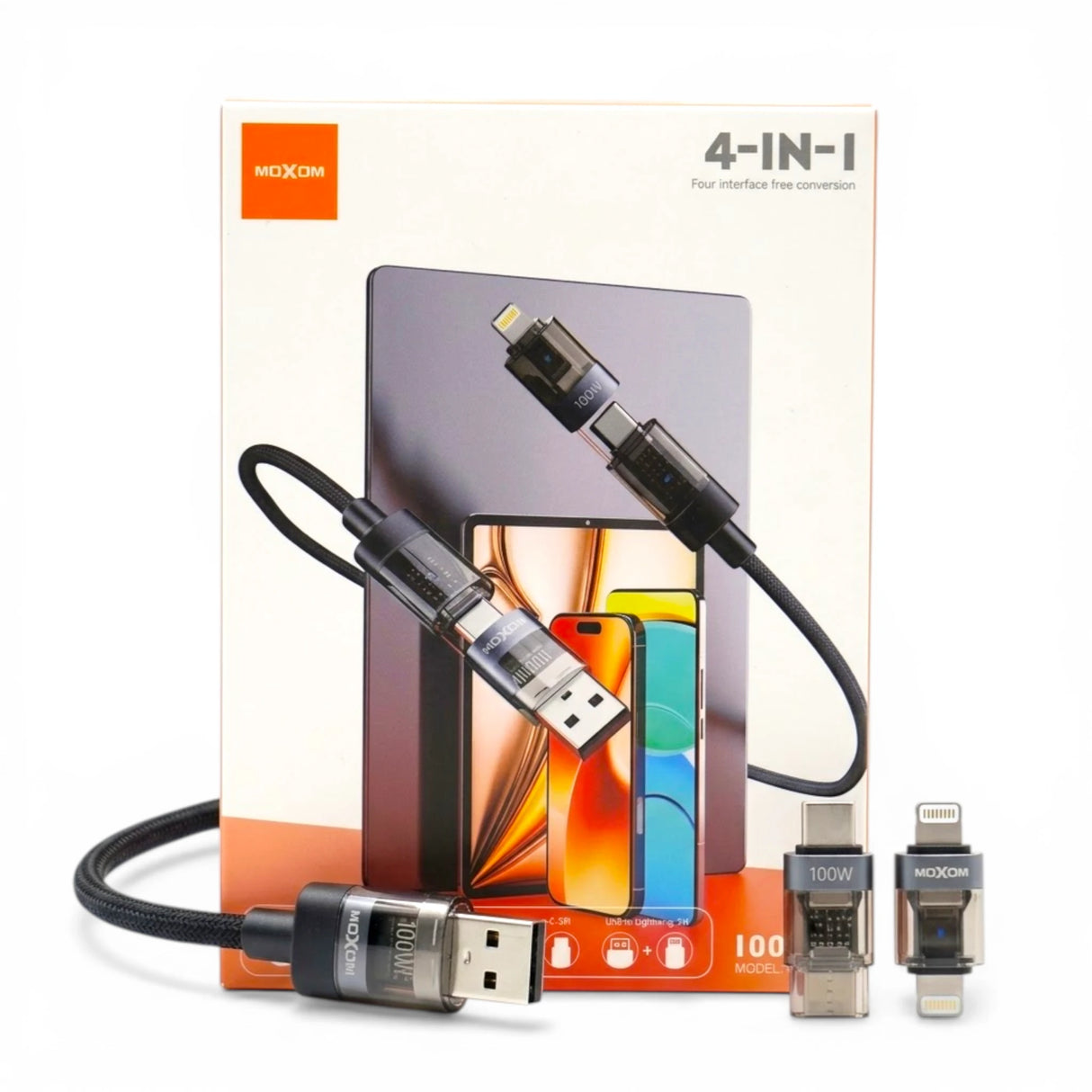 moxom charging cable 4in1 100w mx-cb-364 china