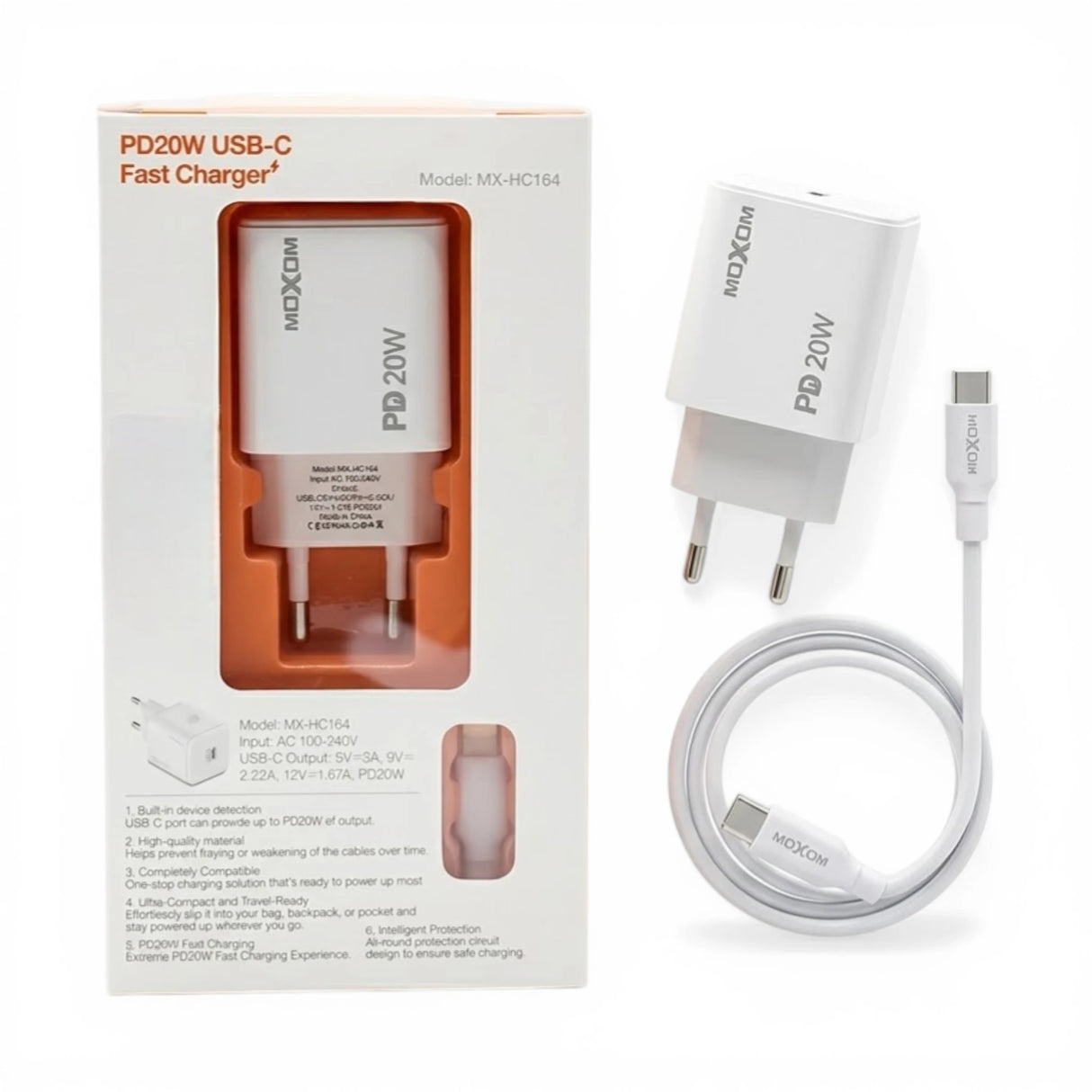 moxom i phone charger pd20w mx-hc164 china