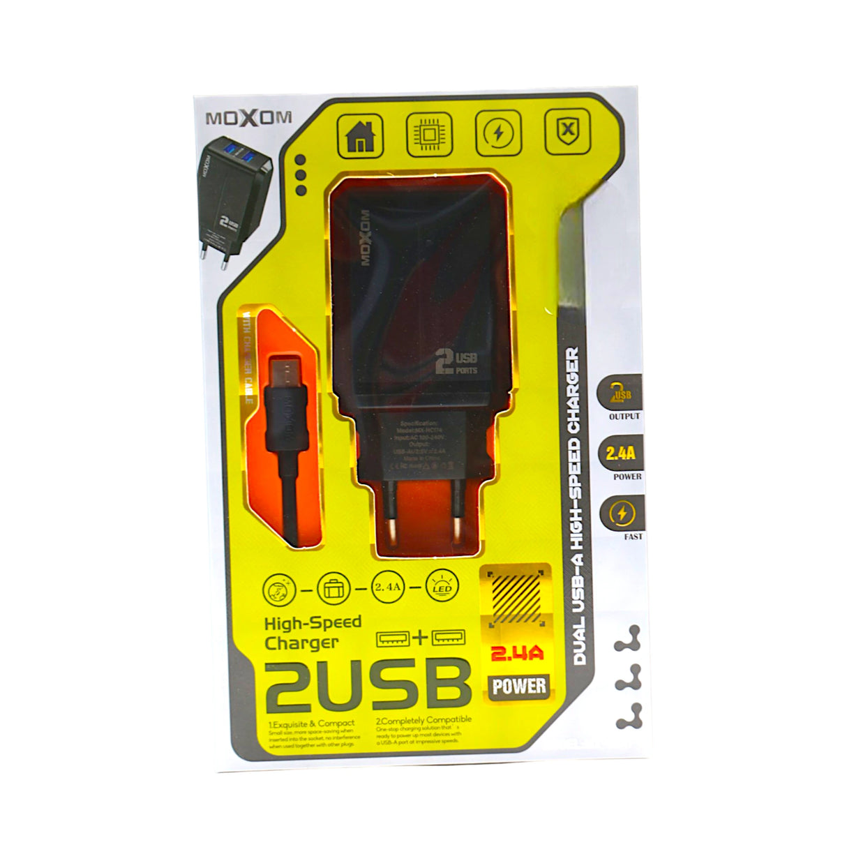 moxom type c charger 2.4a mx-hc174 china