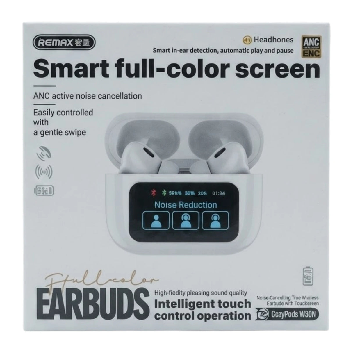 earbuds remax w30n white