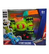 remote control stunt car chargeable with music, light, watch, & usb t147