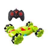 remote control stunt car chargeable with music, light, watch, & usb t147