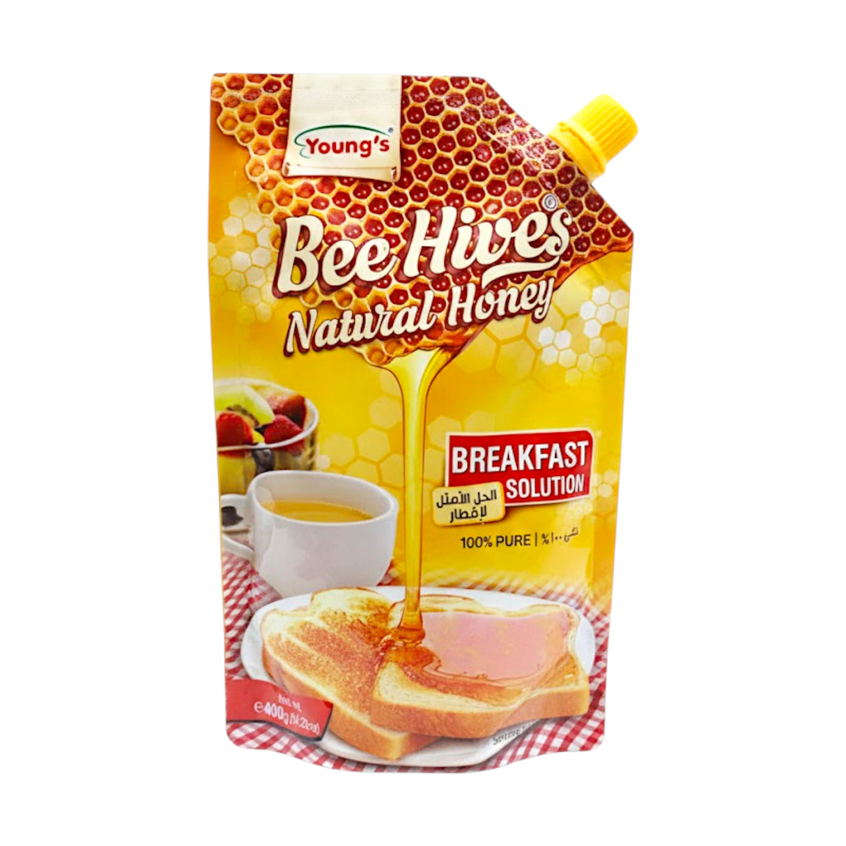 youngs bee hives natural honey 400g pouch