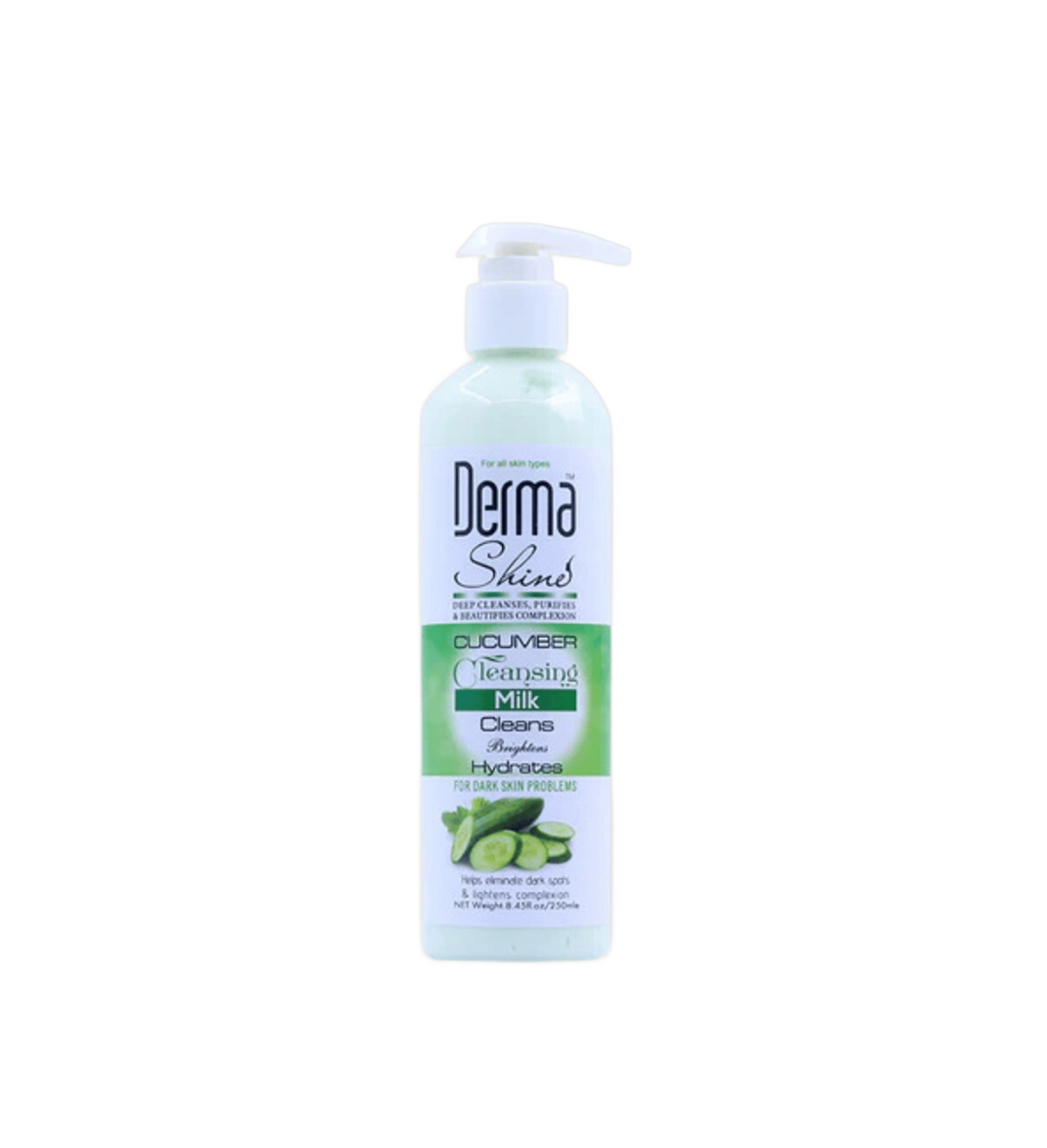 derma shine cleansing cucumber milk 250ml