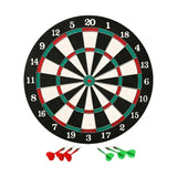 18-Inch Deluxe Flocked Double-Sided Dartboard Set Heavy Duty Dart Game with Metal Wiring & Darts