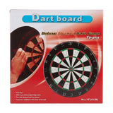 18-Inch Deluxe Flocked Double-Sided Dartboard Set Heavy Duty Dart Game with Metal Wiring & Darts
