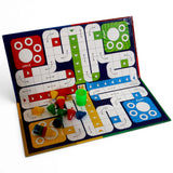 Medium Size M2 Folding Ludo Board Game - Complete Set with Gote and Dice Shaker