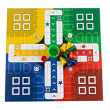 Medium Size M2 Folding Ludo Board Game - Complete Set with Gote and Dice Shaker