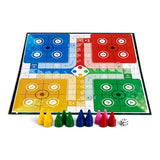 Extra Large 4-Player 5-in-1 Folding Ludo Board Game - Complete Set with Gote and Dice