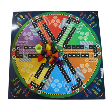 Large Size 6-Player Folding Ludo Board Game - Complete Set with Gote and Shaker Cup