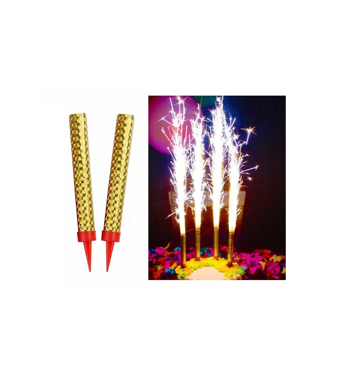 sparking candle 2pc 10cm
