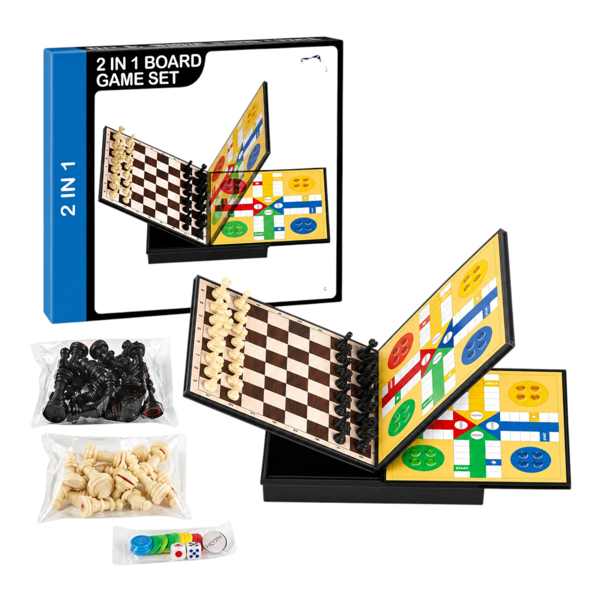 CHESS + LUDO 2IN1 MAGNETIC BOARD GAME SET 5328 CHINA