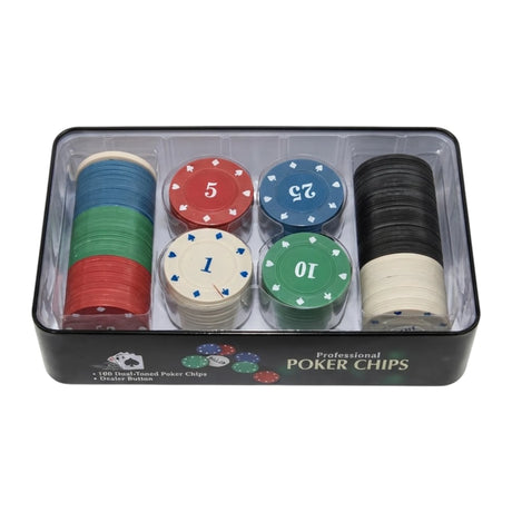 POKER SET 100PC TIN PACK SMALL DT4101 CHINA