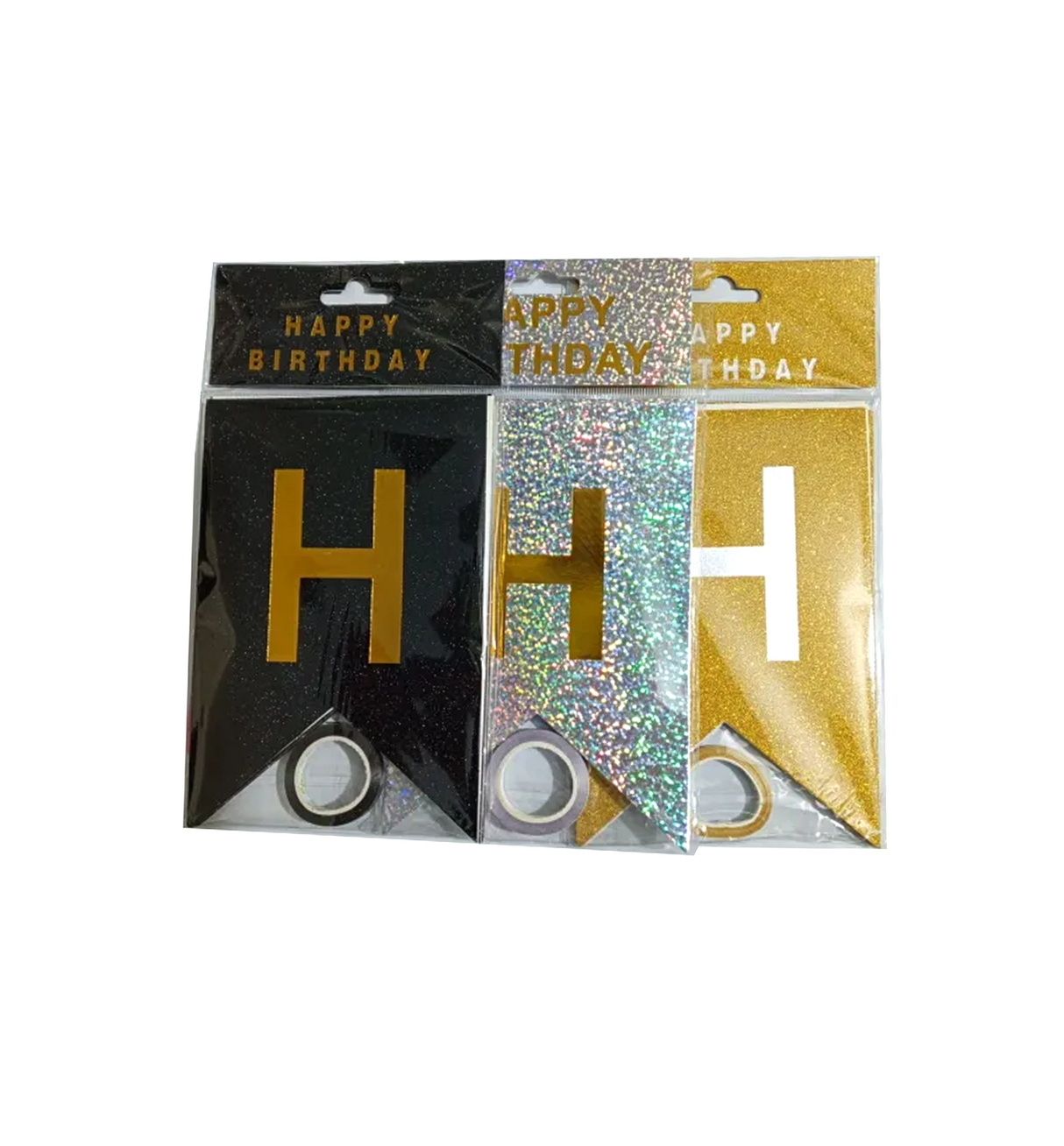 birthday banner small glitter