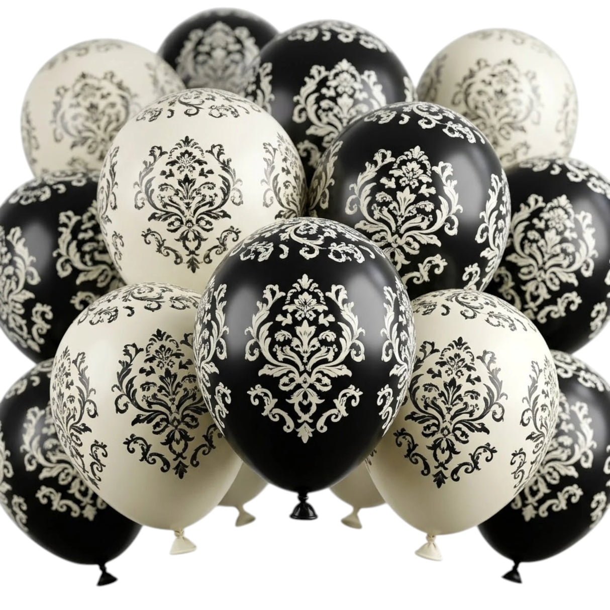 balloon 25pc white&black