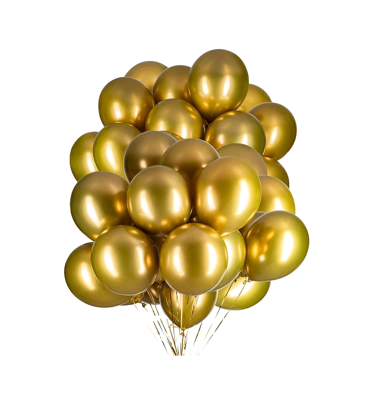 balloon 25pc metallic golden