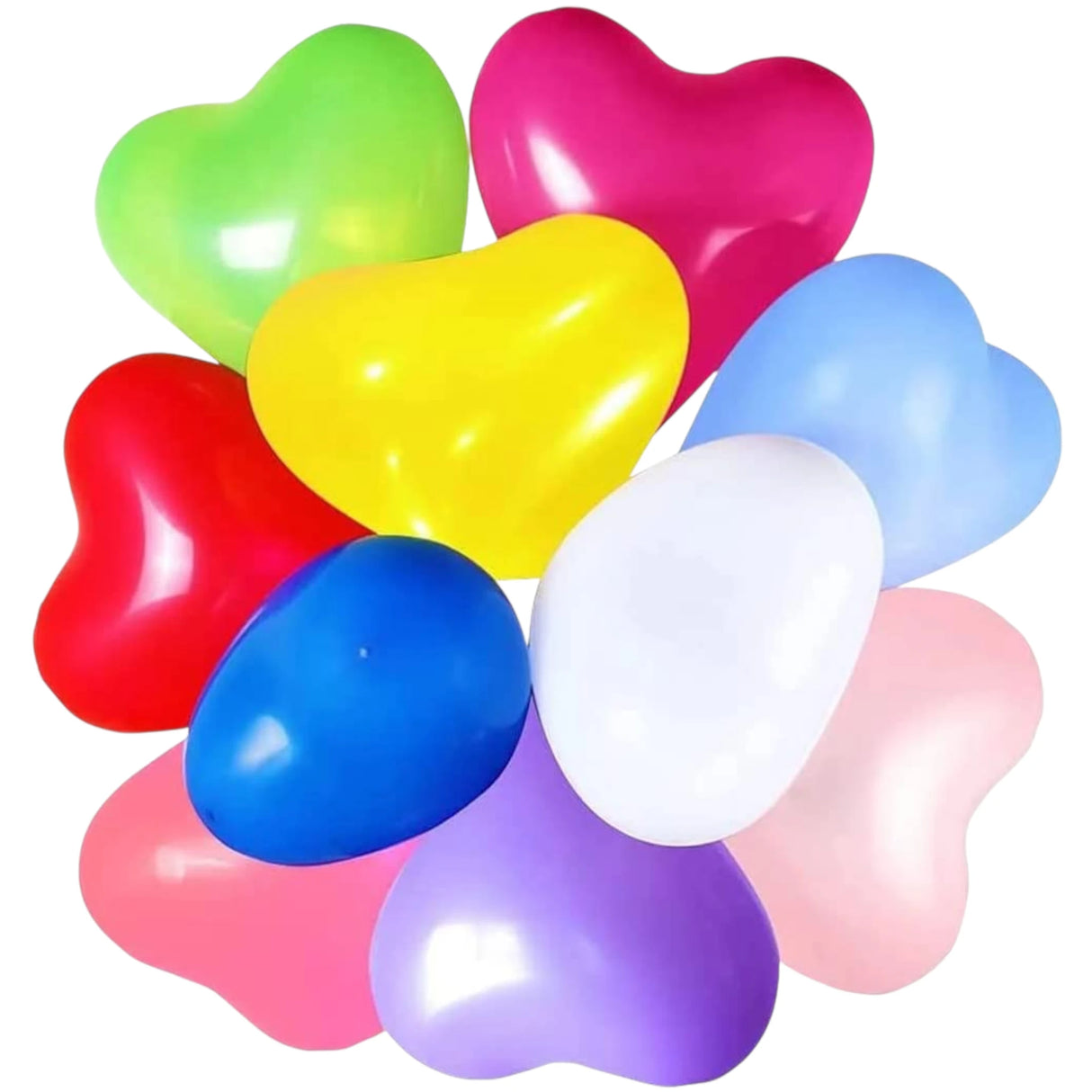 balloon 25pc heart multi