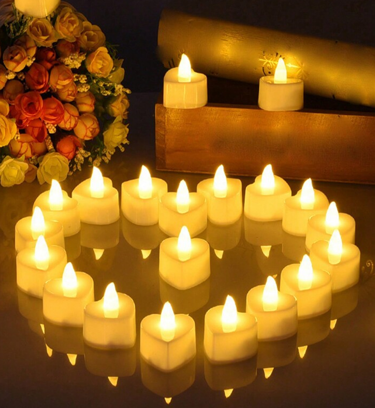 led candle heart red 1pc china "1.5x1.5"