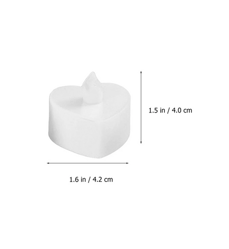 led candle heart 1pc