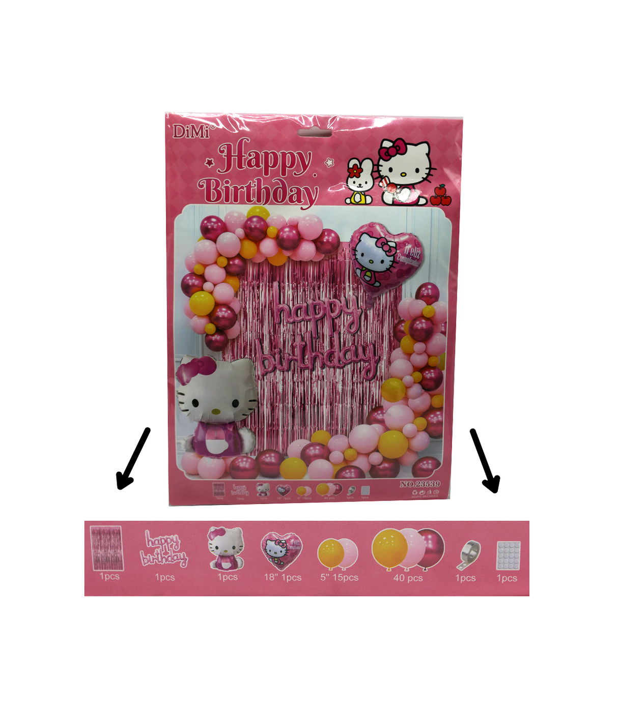 happy birthday theme hello kitty for girls