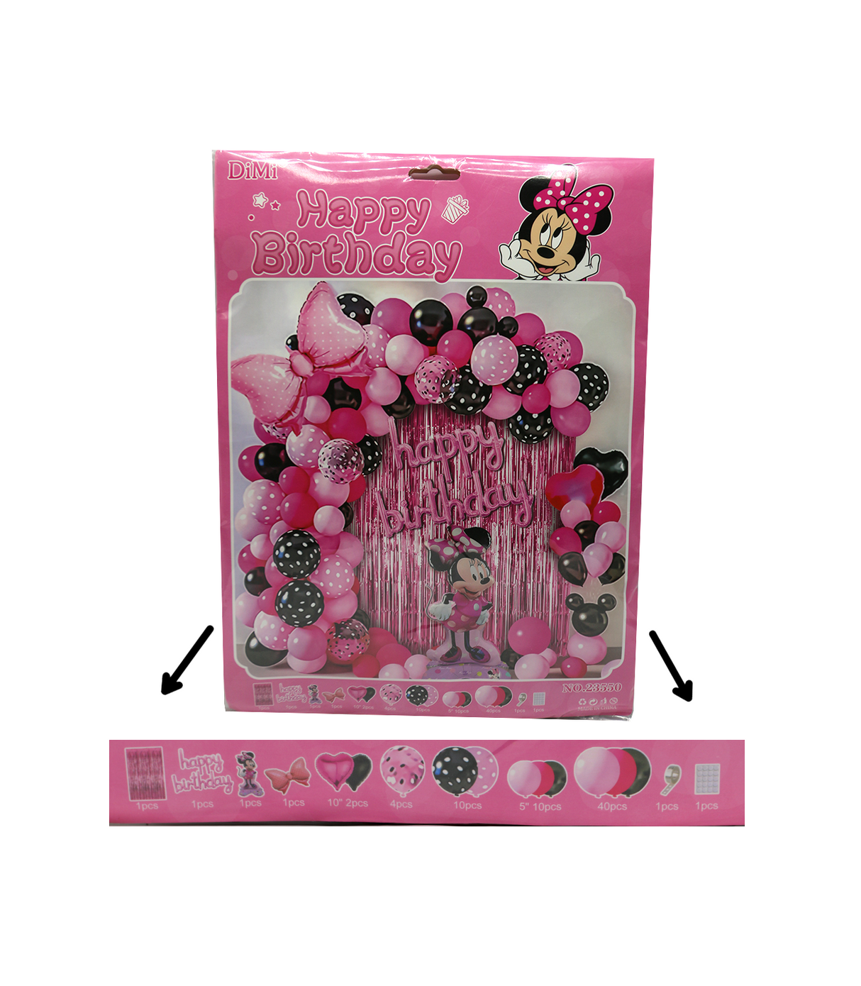 happy birthday theme minnie mouse for girls