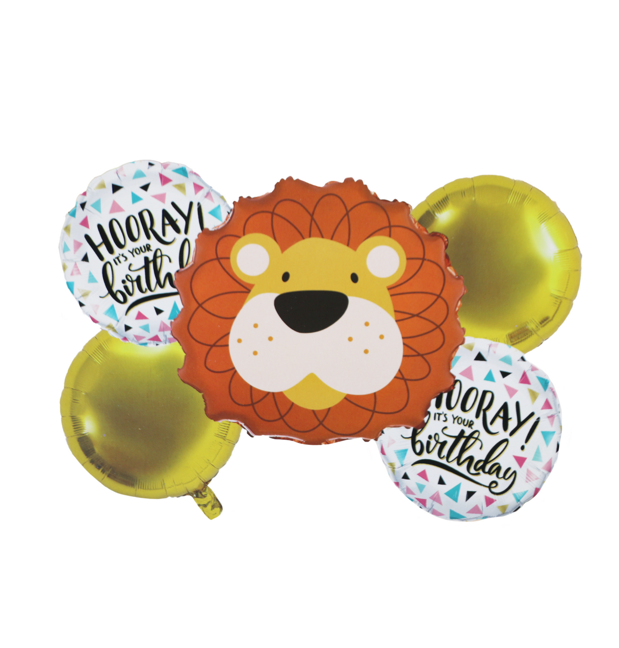 foil balloon 5pc lion for boys