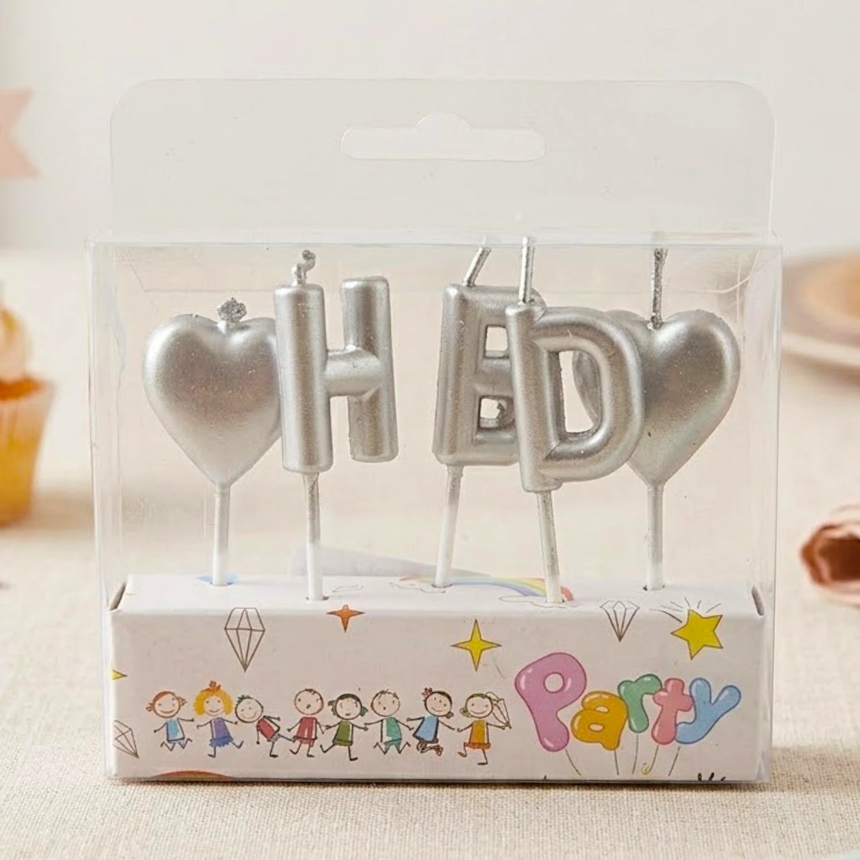 happy birthday candle and topper set