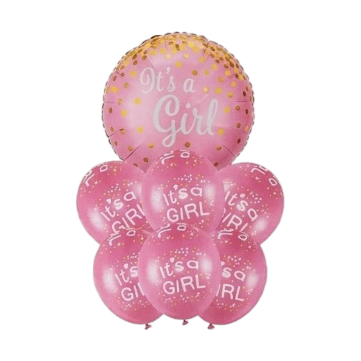 foil theme balloon its a girl 7pc