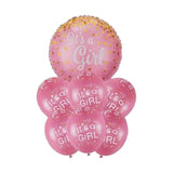foil theme balloon its a girl 7pc