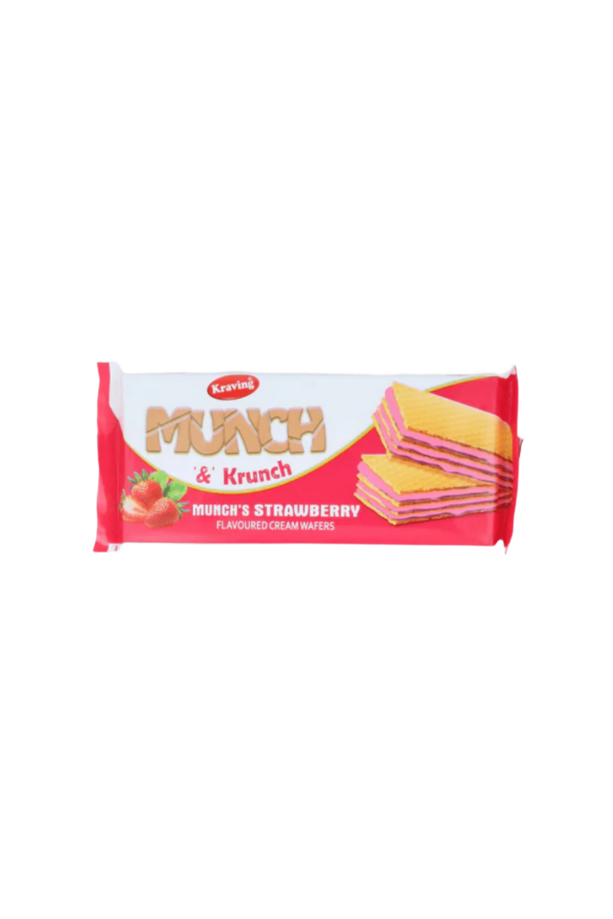 kraving wafers munch strawberry 150g