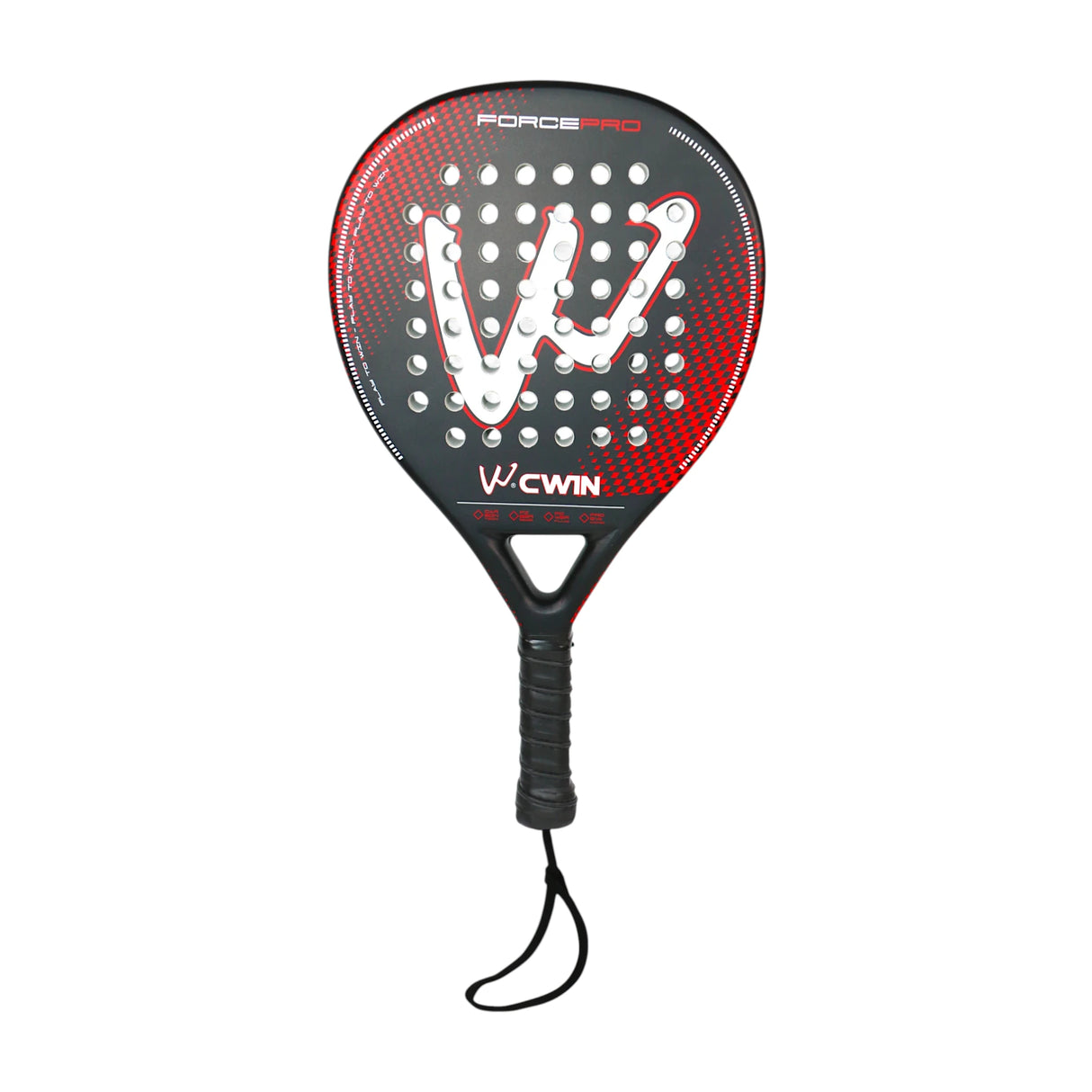 cwibn padel racket carbon black red 2013