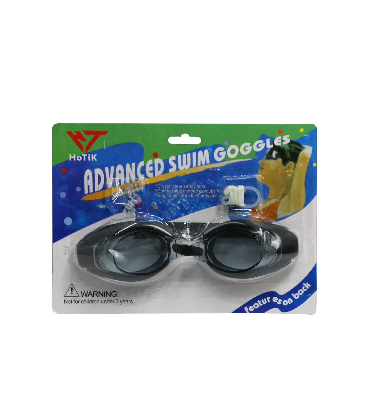 swimming goggles advanced with ear and nose plug card pack sy1198