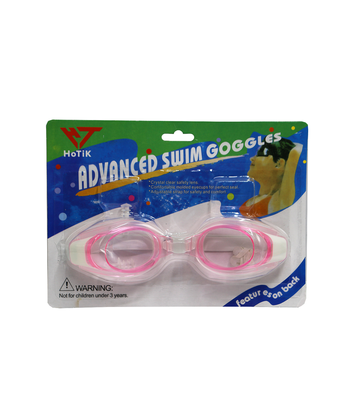 swimming goggles advanced with ear and nose plug card pack sy1198