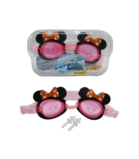 swimmng goggles kids mix character with ear plug box pack ak 4600