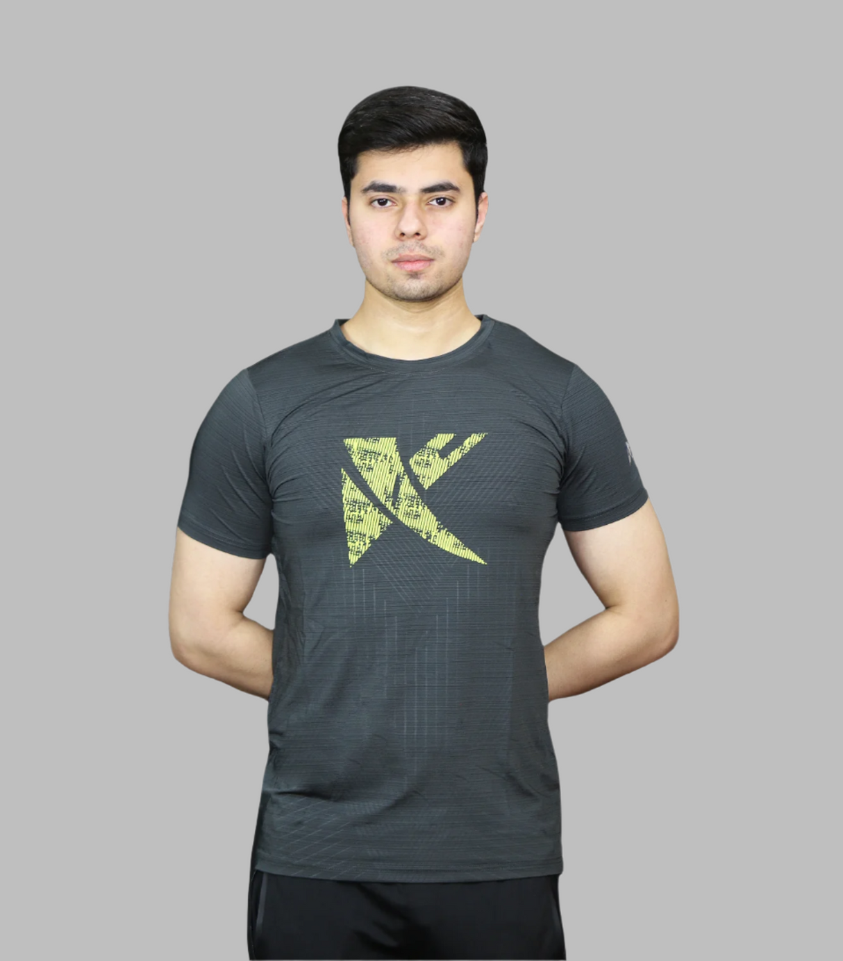 t shirt half sleeves k box dark grey 2204