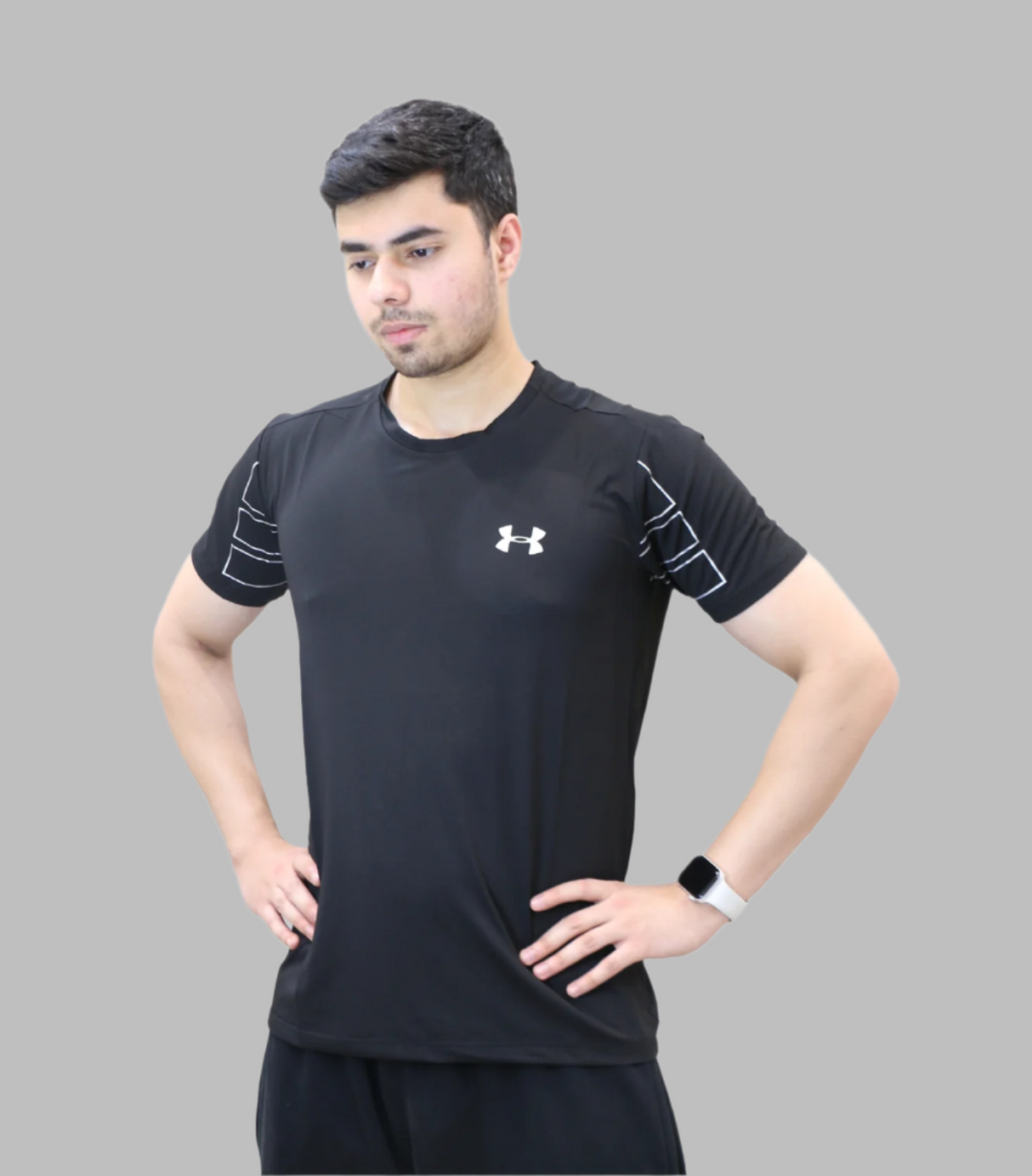 t shirt under armour black 8807