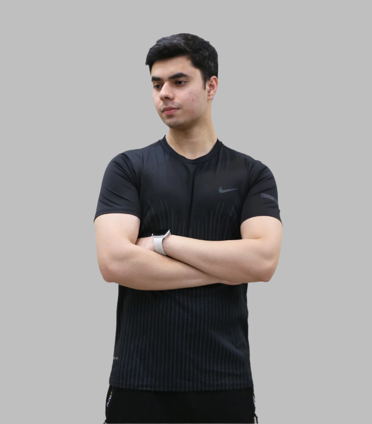 t shirt half sleeve nike adidas black 309