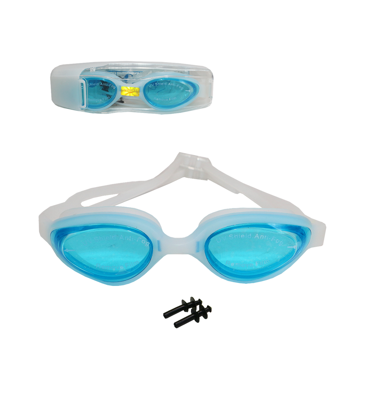 swmming goggles with ear plug box packs3300