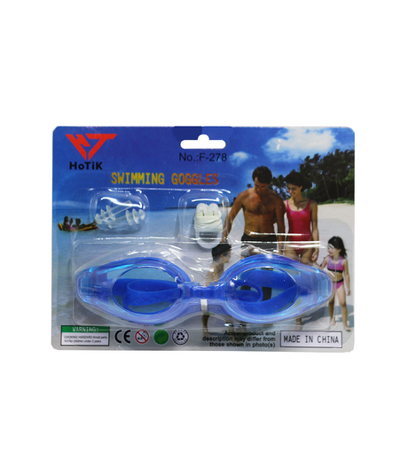 swimming goggles hotik with ear and nose plug card pack 278