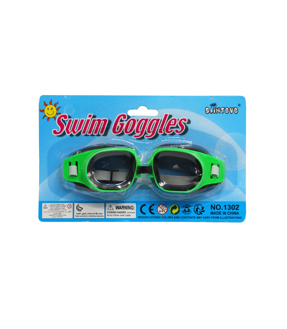 swimming goggles kids 1302 card pack