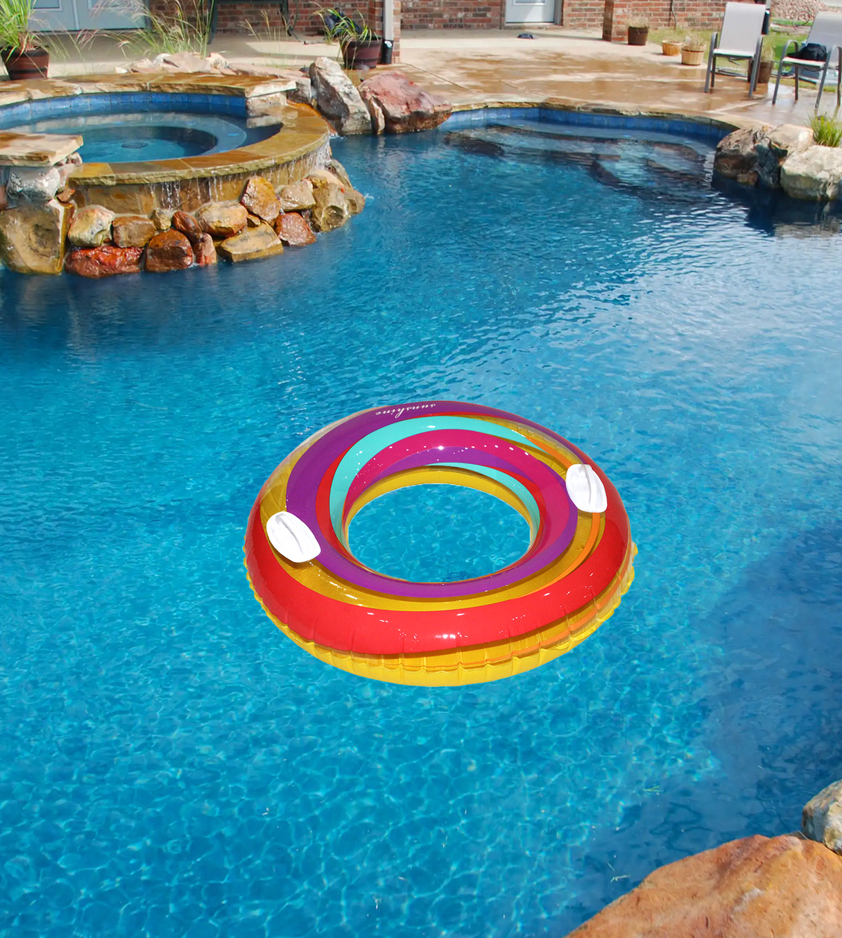 swimming ring rainbow tube 34" infltable sy- a2133
