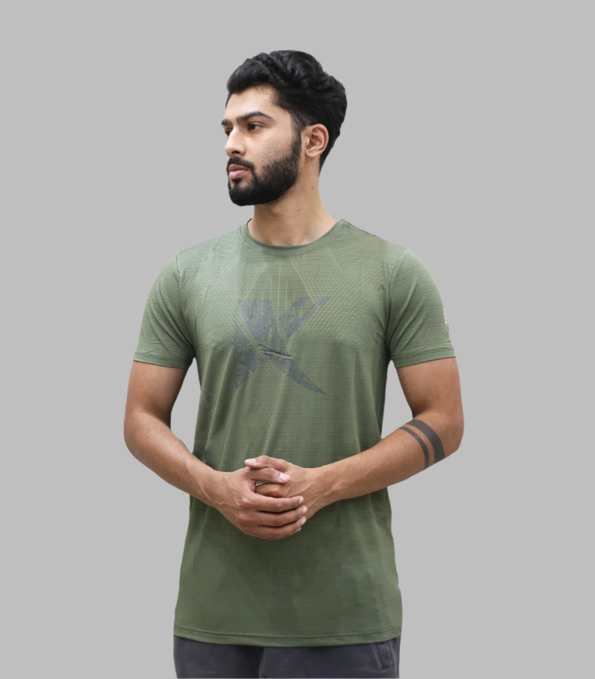 shirt half sleeves nike under armour dark green 2204