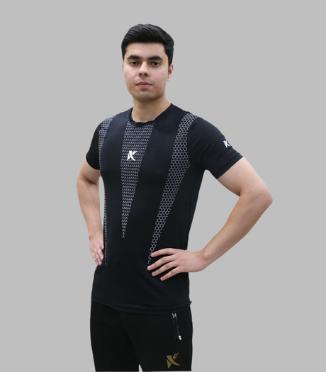 shirt half sleeves k box black 9002