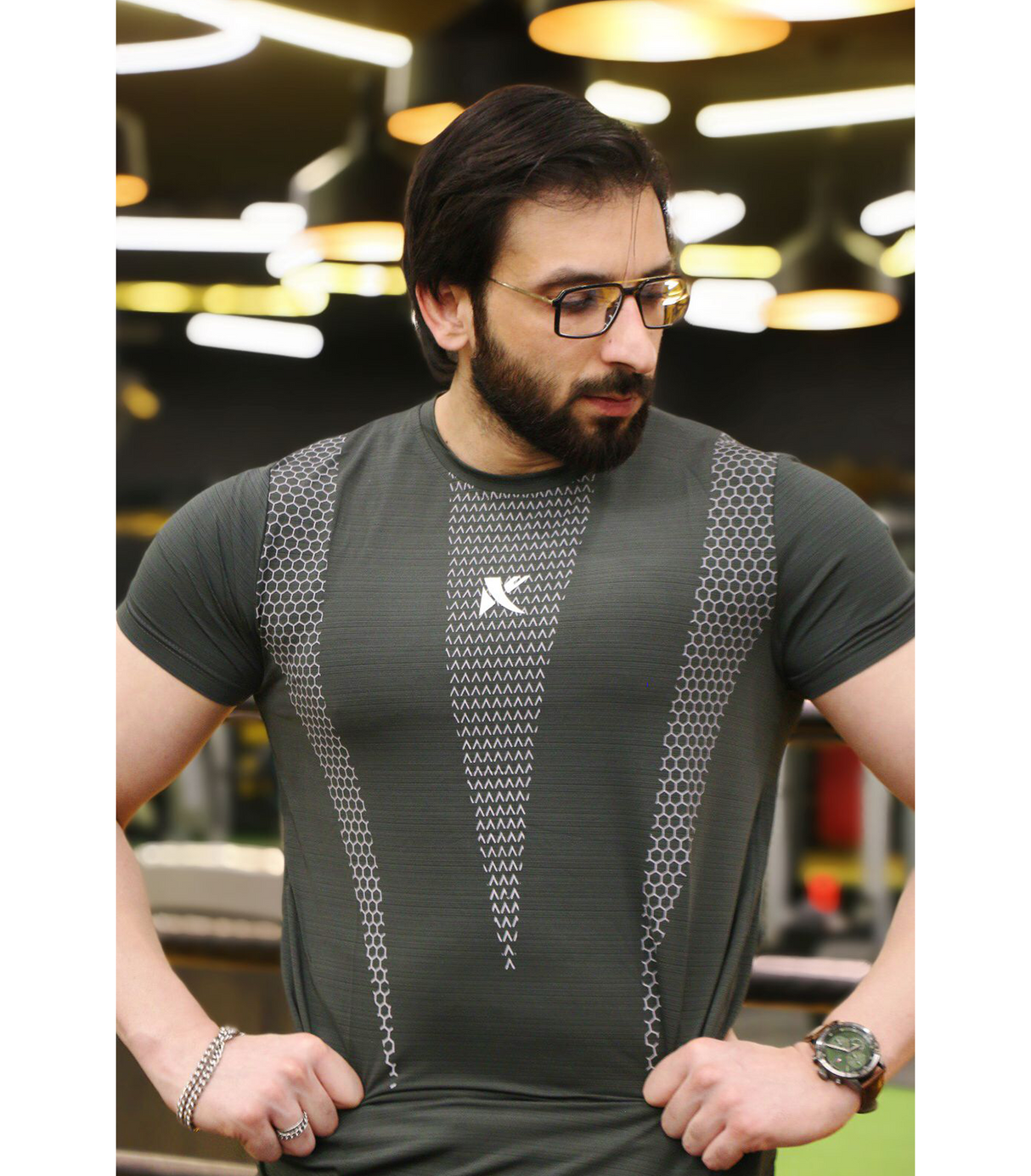 shirt half sleeves under armour k box dark grey 9002