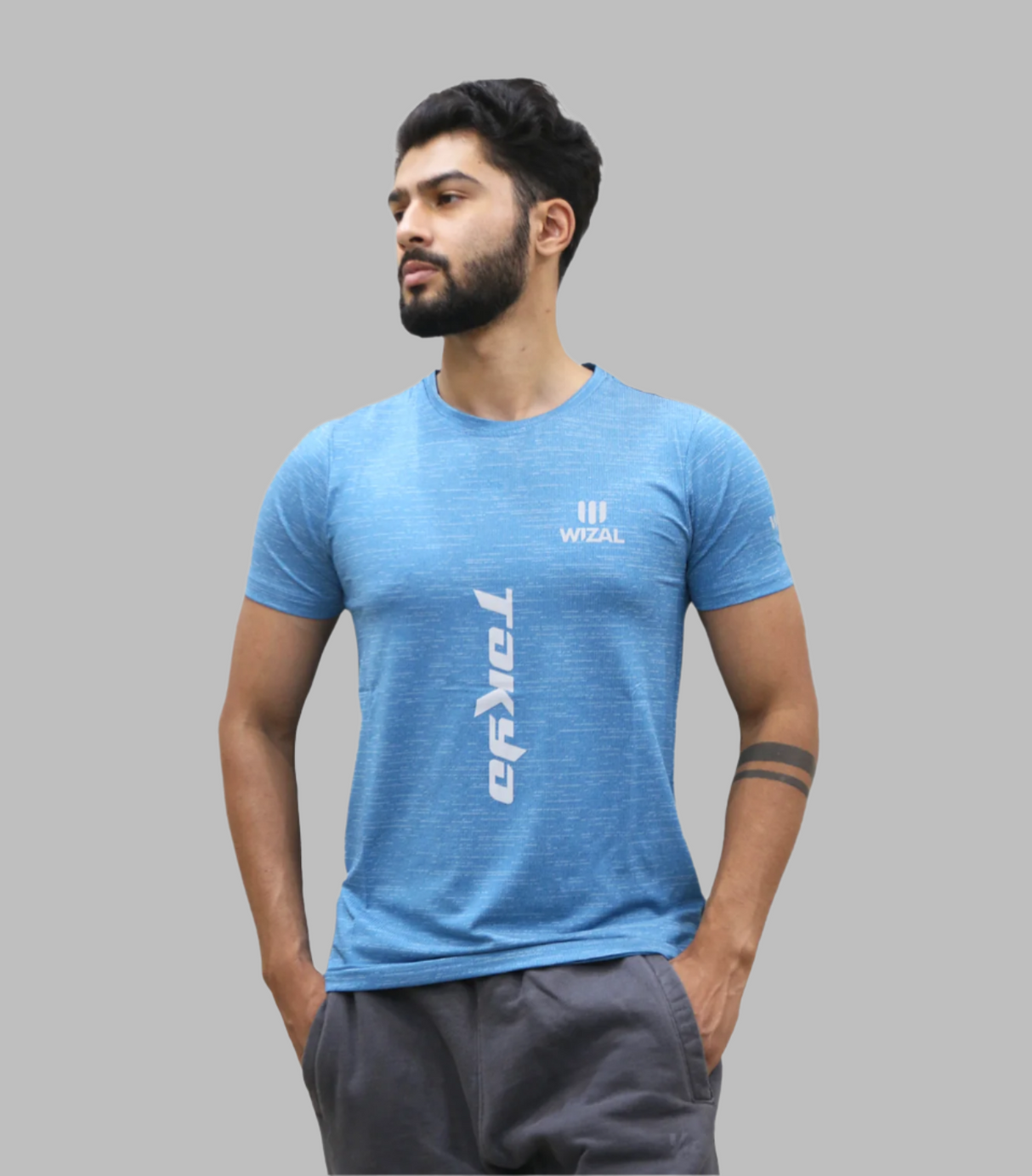 t shirt wizal light blue t636