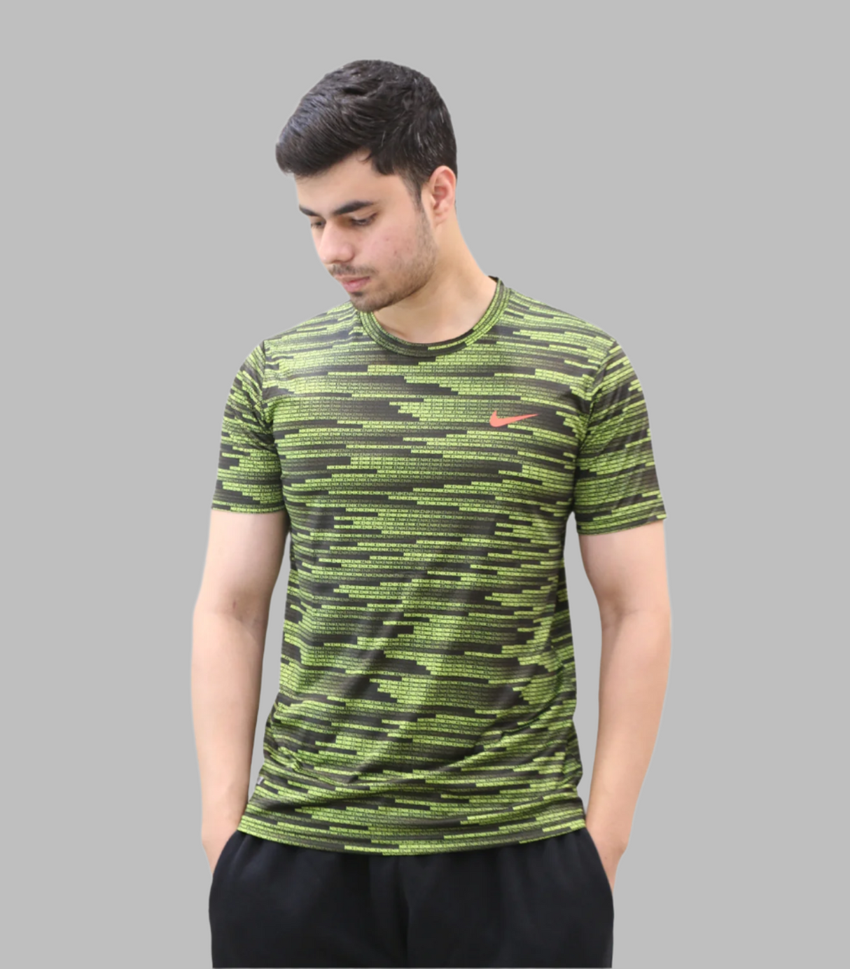 t shirt half sleeve nike dark green 1910